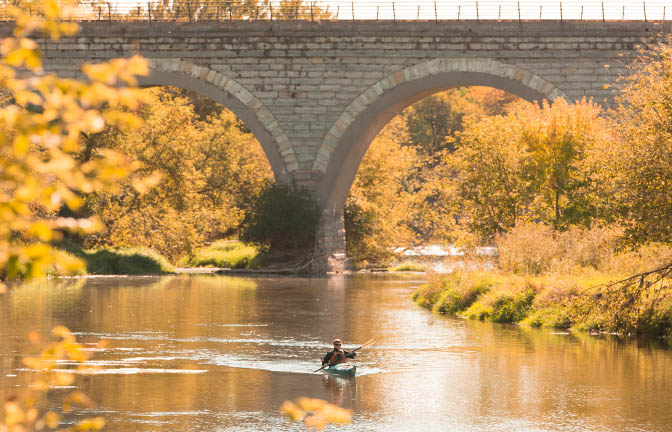 Tiffany Bridge Kayaking Beloit Wisconsin Paddle Turtle Creek